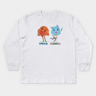 Darwin -n- Gumball Kids Long Sleeve T-Shirt